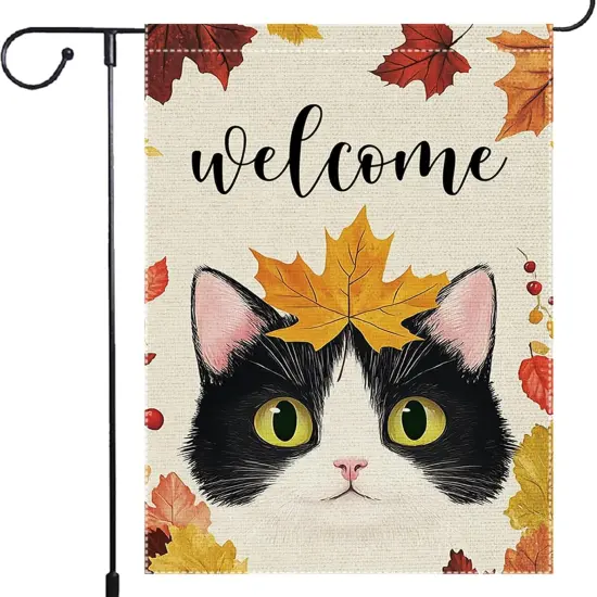 Welcome Fall Garden Yard Flag 12 x 18 Inch {5}