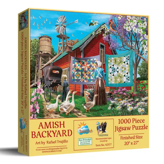 Sunsout Amish Backyard 1000 pc Jigsaw Puzzle 42377 {3}