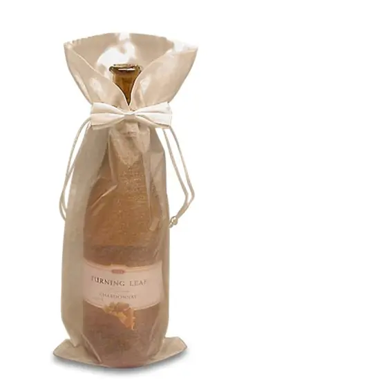Elegant Bow Tie Organza Wine Bag 6" x 14" {5}