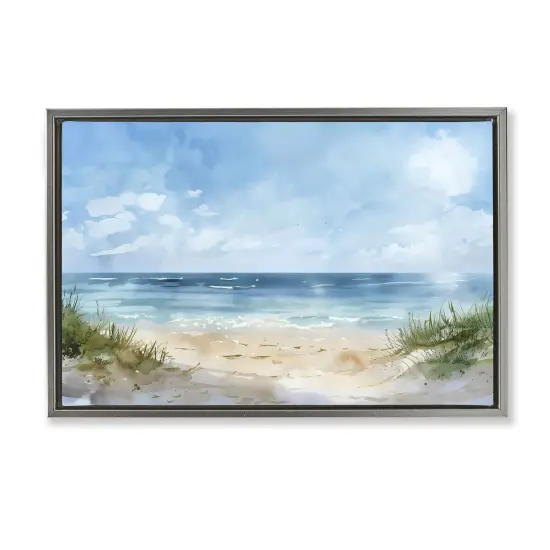 Stupell Industries Serene Summer Beach Floating Frame By LSR Creative Studio {1}