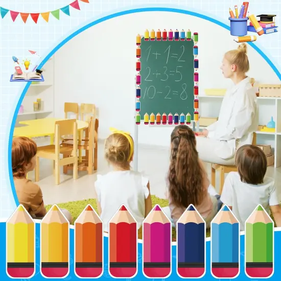 72 PCS Colorful Pencils Cutouts for Classroom Decoration {3}