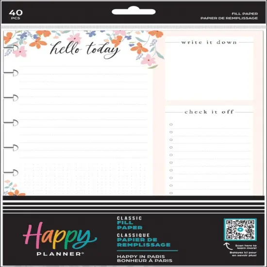 Happy Planner Classic Fill Paper-Happy In Paris {1}