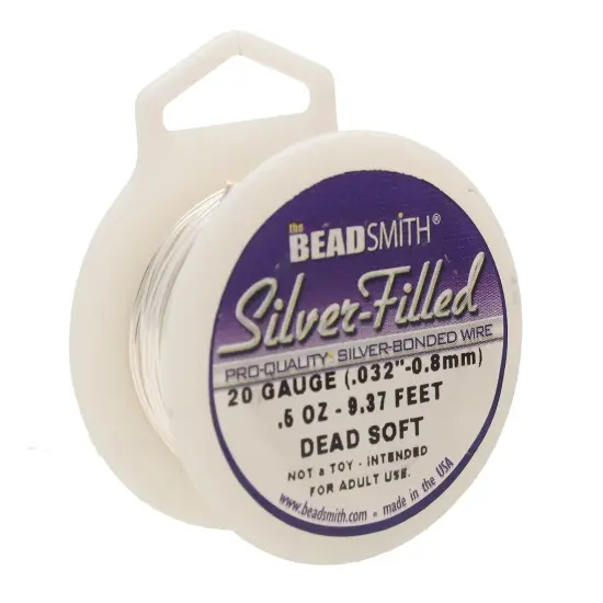 The Beadsmith Silver Filled Wire, 20 Gauge Dead Soft Round - 0.5 oz (9.37ft) {1}