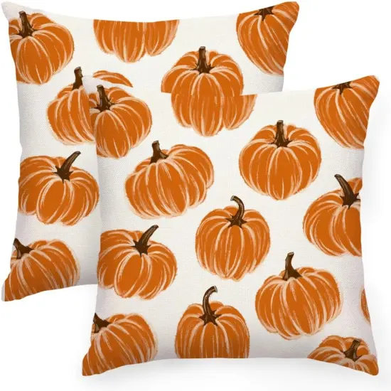 Set of 2 - Fall Pillow Covers 20x20 Inch (20" x 20" {1}