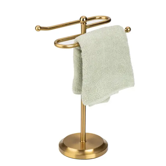 New Classical S Design Fingertip Towel Holder Gold {2}