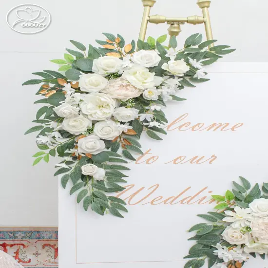 Pack of 2 Wedding Arch Decorations Artificial Hanging Flowers Floral Swag {3}