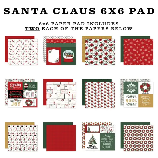 Echo Park Double-Sided Paper Pad 6"X6"-Santa Claus {3}