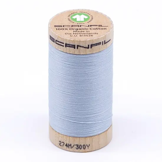 300 Yards Winter Sky Organic Pima Cotton Thread 30wt Solid Color Sewing Quilting {1}