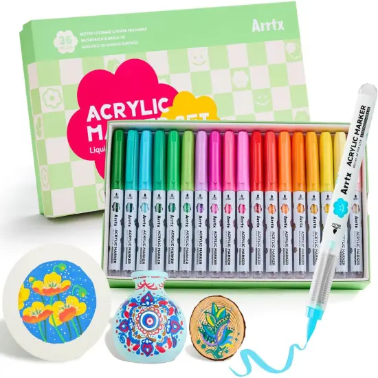 36 Colors Acrylic Paint Pens {1}