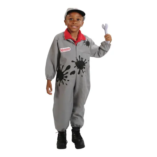 Kaplan Early Learning Company Gray Kids Mechanic Garment Career Dress Up {2}