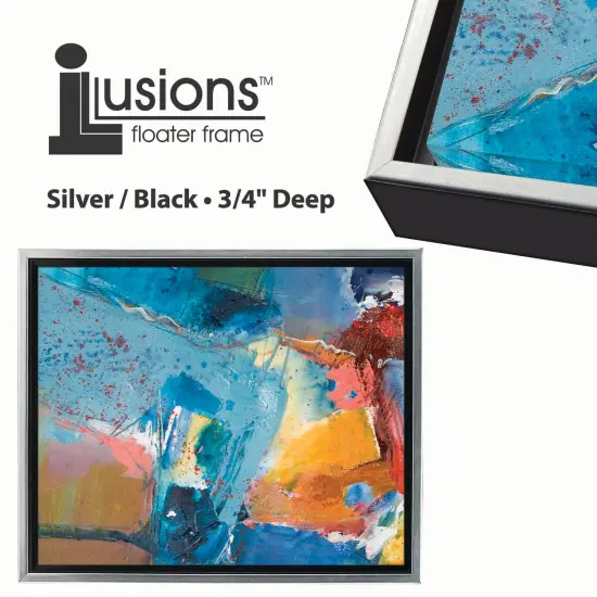 Creative Mark Illusions Floater Canvas Frame 3/4" - Ideal for Galleries, Artists & Professionals, Frames for Canvas Paintings, Complete Hanging Hardware {4}