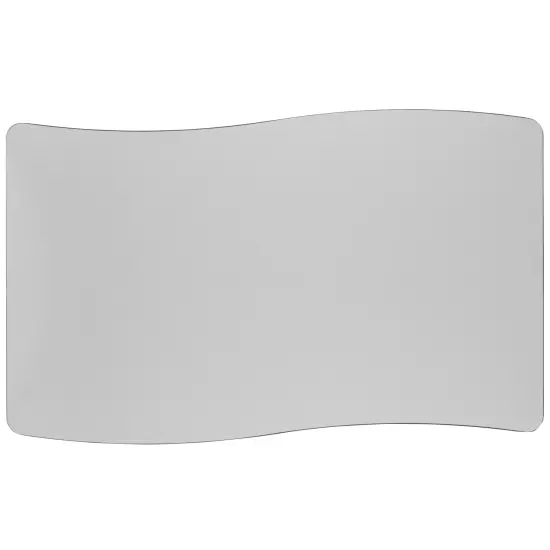 Emma and Oliver 28"W x 47.5"L Rectangle Wave Flexible Collaborative Adjustable Height Activity Table Grey {6}