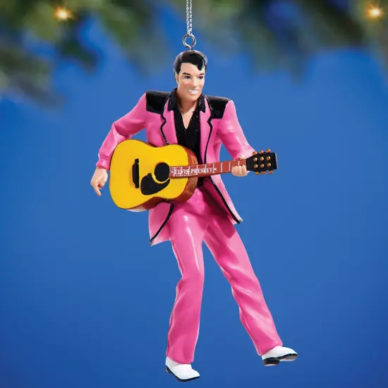 Collections Etc Detailed Pink Suit Elvis Christmas Ornament {1}