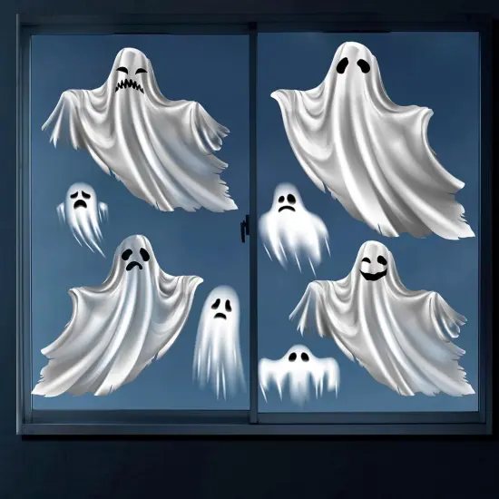2 Sheets Halloween Ghost Window Clings {2}