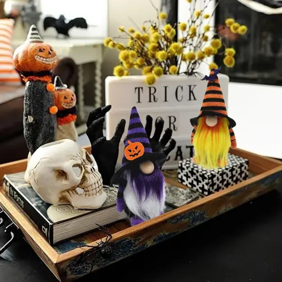 2PCS Halloween Stuffed Gnomes Plush {3}