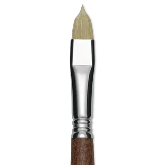 Escoda Futura Synthetic Bristle Brush - Series 5410, Short Filbert, Size 12, Long Handle {1}