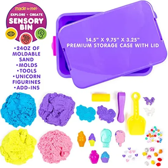 Explore + Create Unicorn Sensory Bin - Sensory Bins for Toddlers - All-in-One Tactile Sensory Toys - Learn Through Play Toys - Unique Fine Motor Toys & Magical Sensory Experience {1}