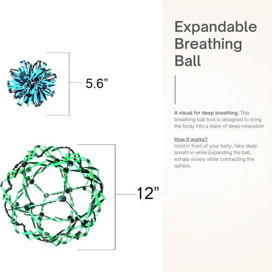 4E's Novelty 3 Pack Expandable Ball - Stress Balls for Adults & Kids, Calm Down Corner Supplies & ADHD {2}