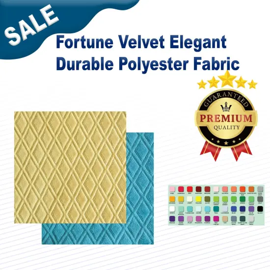 Fortune Velvet Elegant & Durable Polyester Fabric Delft Blue {2}