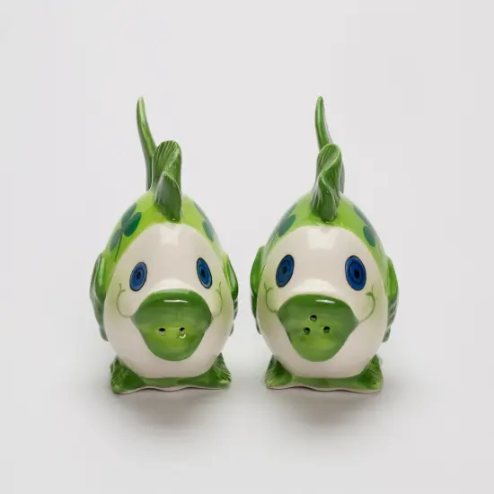 Ceramic Saint Patrick's Day Fish Salt and Pepper Shakers, Home D&eacute;cor, Gift for Her, Mom, Kitchen D&eacute;cor, Irish Saint Patrick&rsquo;s Day D&eacute;cor {3}