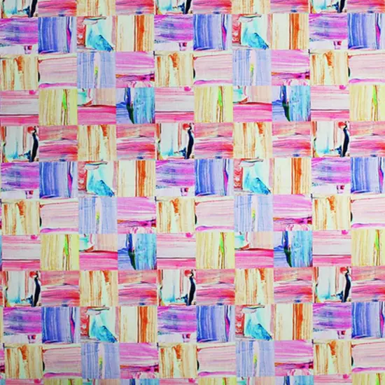 Painted Patchwork Printed Spandex {2}