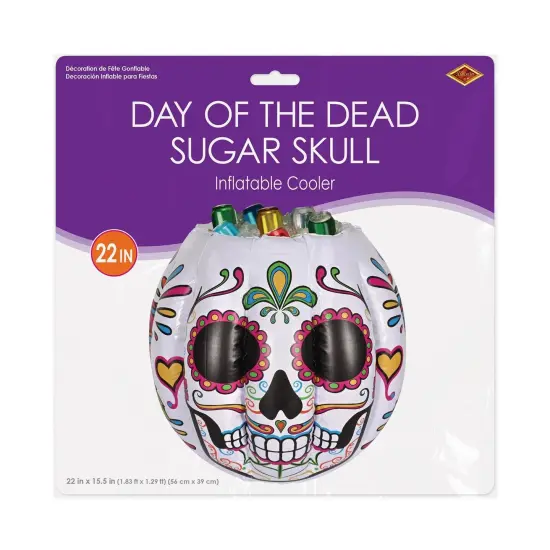 6 Pack Bulk Inflatable DOD Sugar Skull Cooler {3}