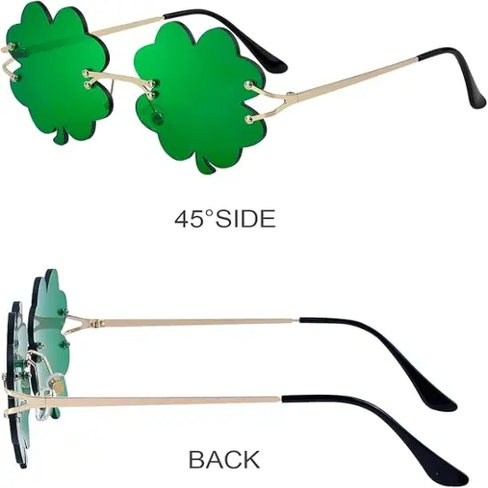 St Patricks Day Decorations, St. Patrick's Day Accessories St. Patrick's Day Irish Shamrock Sunglasses Decor Party Favors Supplies Green Four Leaf Clover Costume Glasses for Saint Patricks Day {4}