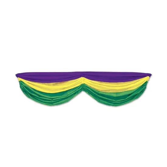 6 Pack Bulk Mardi Gras Fabric Bunting {1}