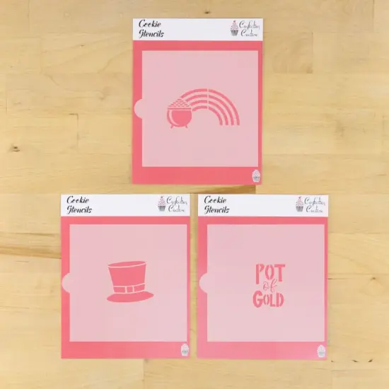 Pot of Gold 3 Piece Cookie Stencil Bundle {1}