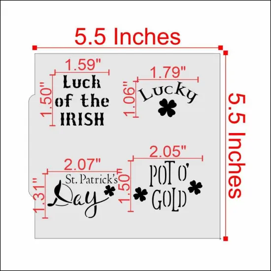 St. Patrick's Day4 Piece Cookie Stencil Bundle {2}