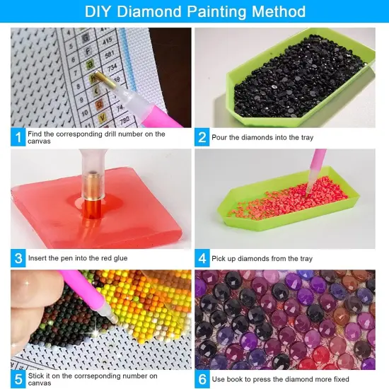 12 Pieces Princess Diamond Painting Kit, 5D Adult Diamond Art, Round Full Diamond Digital Painting Kit {5}