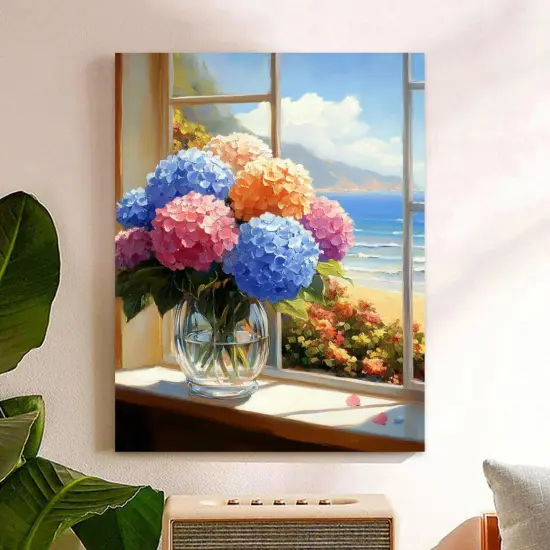 Flowers Paint by Numbers Kit for Adults, Hydrangea Paint by Number Adult, Painting by Numbers for Gifts and Home Interior Decor {3}