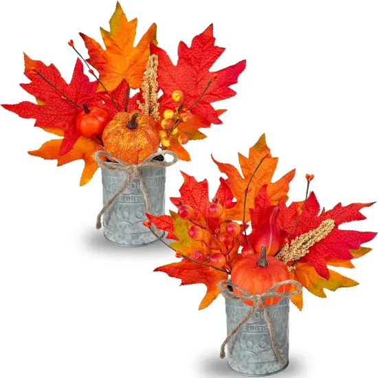 2 Pack 12" Fall Decor Fall Centerpiece Table Decorations {1}