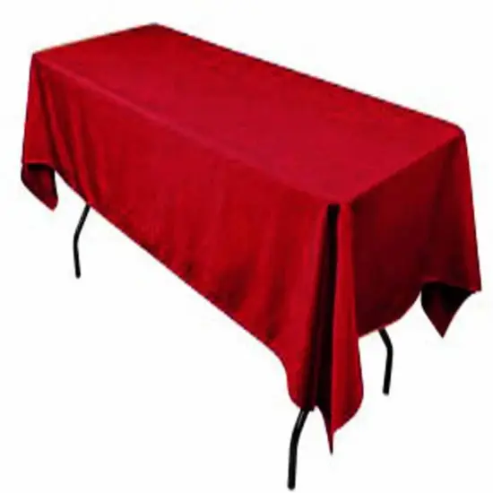 Rectangular Cranberry Polyester Tablecloth 60&times;144 Inch Rich & Festive D&eacute;cor for Weddings, Parties & Banquets {1}