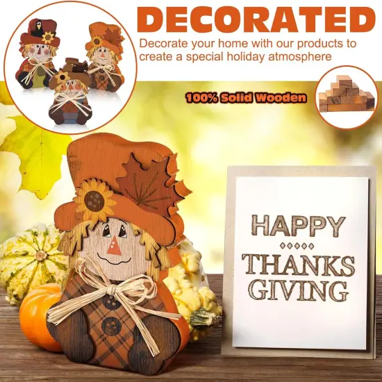 3 Pcs Thanksgiving Scarecrow Decor Fall Decor {3}