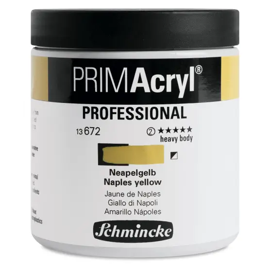 Schmincke Primacryl Professional Acrylic Paint - Naples Yellow, 237 ml Jar {1}