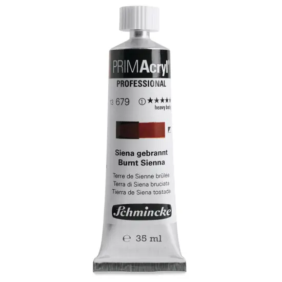 Schmincke Primacryl Professional Acrylic Paint - Burnt Sienna, 35 ml Tube {1}