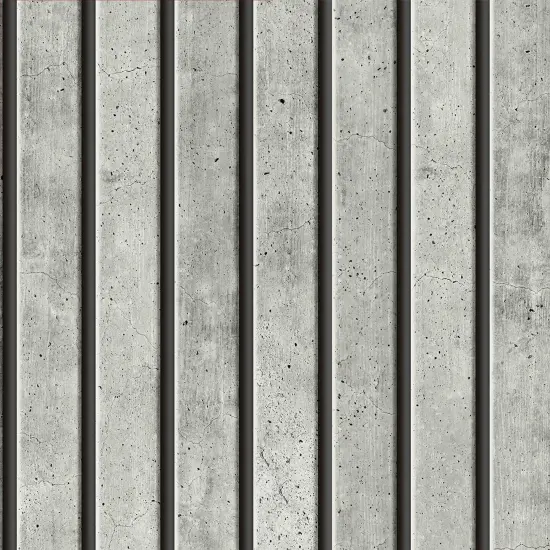 Transform Concrete Slats Grey Peel & Stick Wallpaper {3}