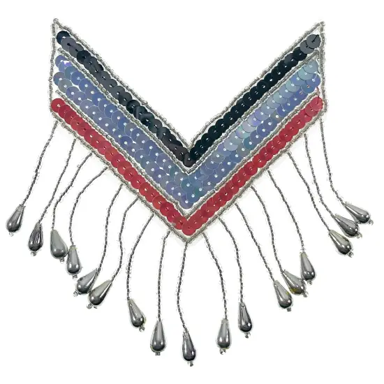 Medium Rio Rancho Chevron Epaulet Sequin Appliquet {1}