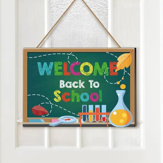 Back to School Welcome Front Door Sign Hanging {1}