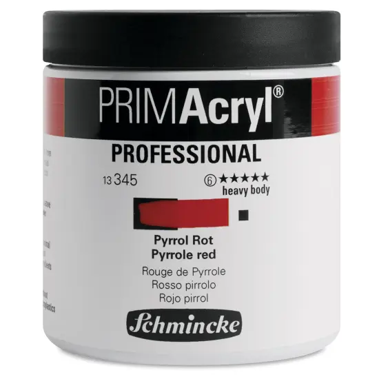 Schmincke Primacryl Professional Acrylic Paint - Pyrrole Red, 237 ml Jar {1}