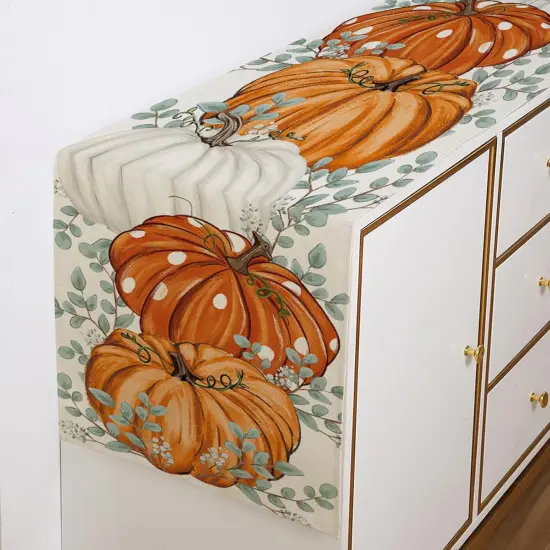 Fall Decorations for Home, Fall Table Runner 13x72 Inch {3}
