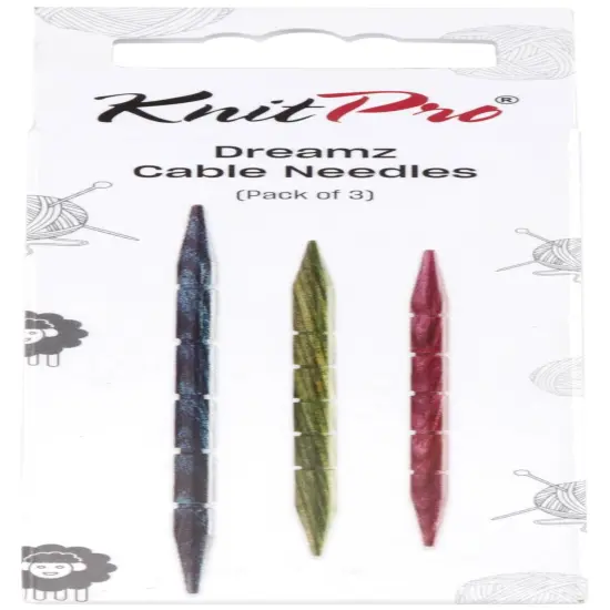 KnitPro-Dreamz Cable Needles 3/Pkg-Sizes 3.25mm, 4.00mm & 5.5mm {1}