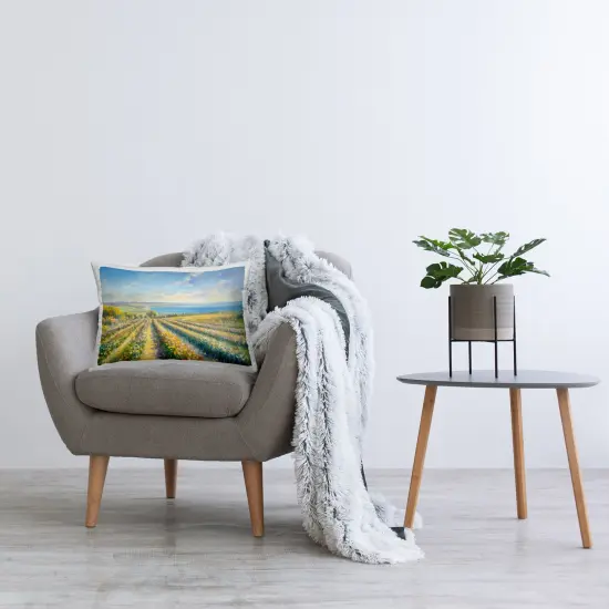 Stupell Industries Rows Of Flowers Landscape Indoor Pillow, 14 x 7 x 20 {2}