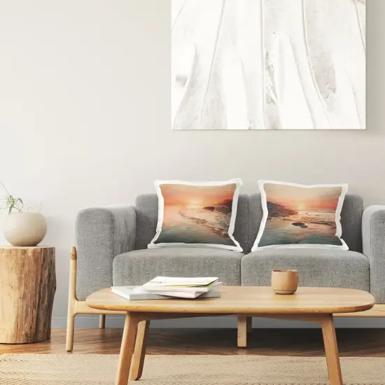 Stupell Industries Warm Sunset Melodies 2 Piece Decorative Printed Throw Pillow Set design by Lazar Studio, 18 x 7 x 18 {2}