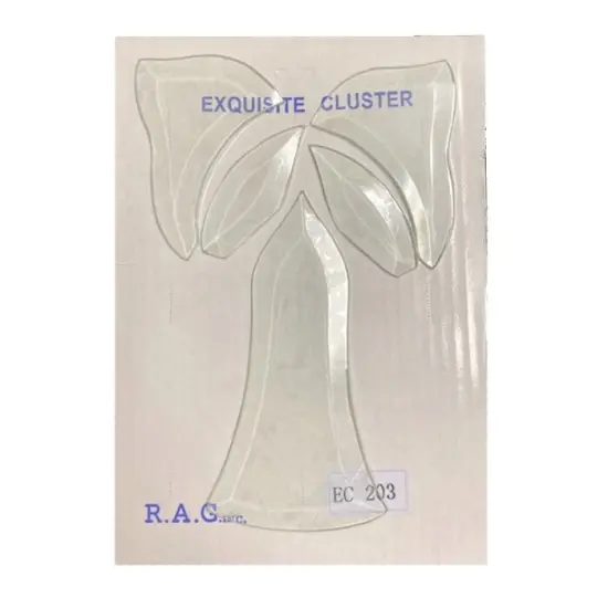 8-1/4" x 6-3/4" Exquisite Clear Glass Angel Bevel Cluster EC203 {3}