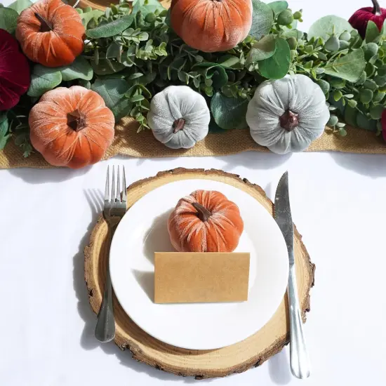 16 Pcs Assorted Fall Pumpkins Table Centerpiece {2}