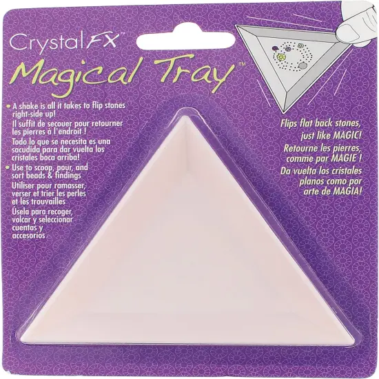 The Beadsmith Crystal FX Magical Tray, Plastic Sorting Tray, White Color, Organizer for Art, Beading, Nail Art, Rhinestones, gems, Diamond Paintings {5}