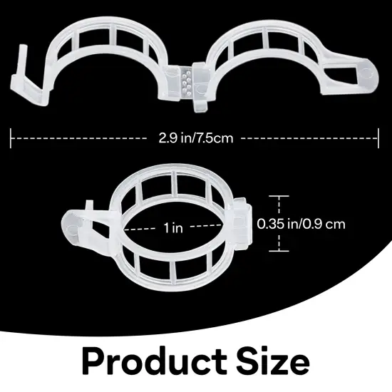 180 Pcs Clear Plastic Plant Support Clips, Garden Trellis Clips for Vegetables, Tomatoes & Climbing Plants to Grow Upright & Healthier {2}