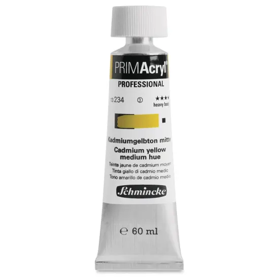 Schmincke Primacryl Professional Acrylic Paint - Cadmium Yellow Medium Hue, 60 ml Tube {1}